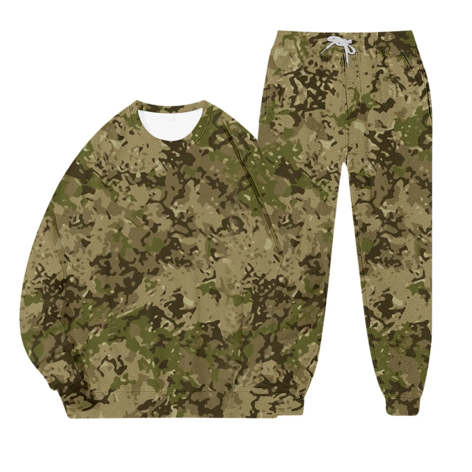 Женский осенне-зимний свитшот с круглым вырезом и длинными рукавами принтом