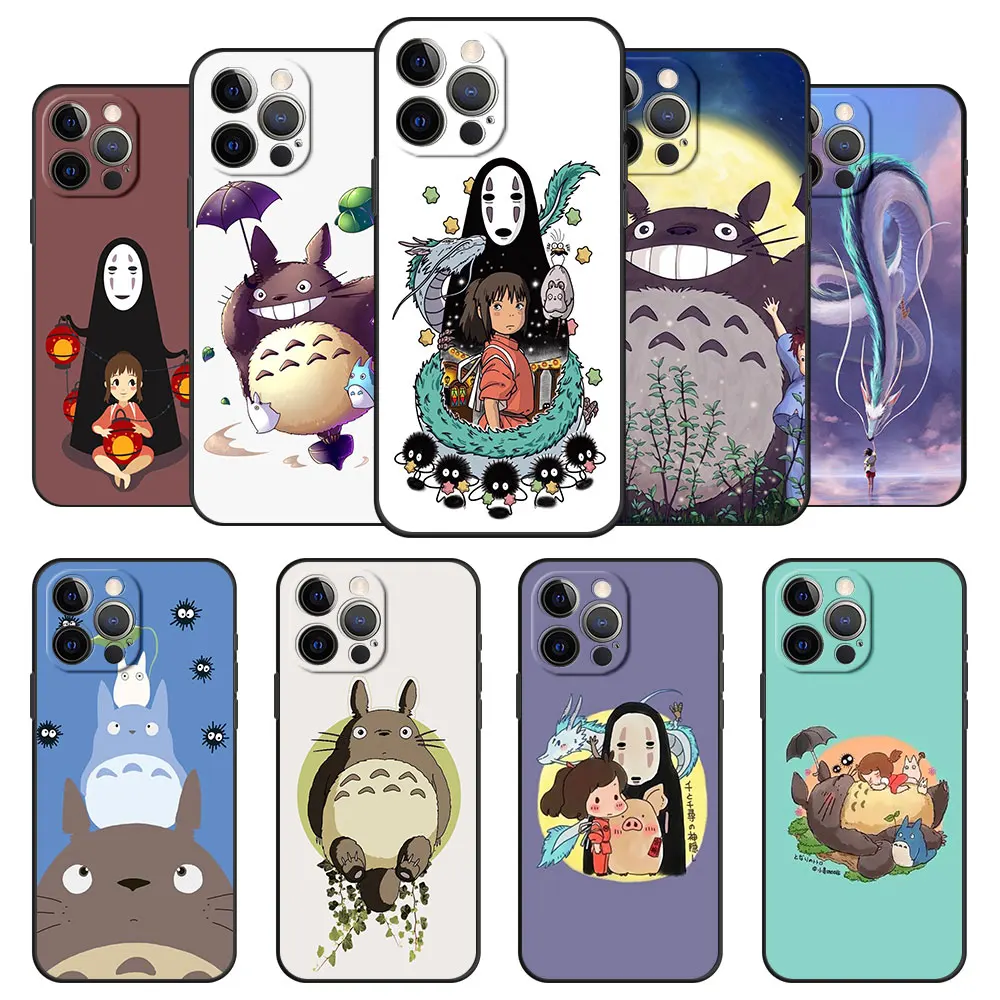 

Phone Cell Soft Cute Totoro Case for Apple iPhone XR XS SE 7 11 12 13 Pro Max 8 Plus 11pro 5 7p Mini 8plus 12pro 6plus 6 2020