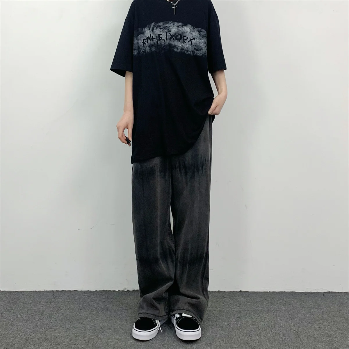 Pants Men's Jeans Hip Hop Loose Jeans Hip Hop Street Design Tie Dye Straight Pants Women's Loose Jeans Y2k Men Jeans Casual Men