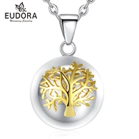 eudora 20mm harmony bola ball tree of life pregnancy chime angel caller mexcian bola pendant necklace fine jewelry for women