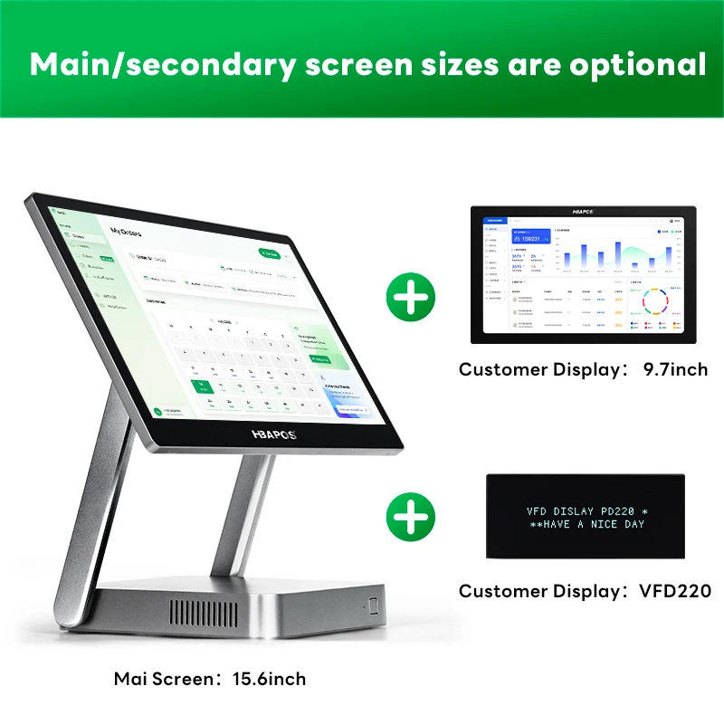 Фото POS-система для кассовых аппаратов с сенсорным экраном, новая модель N95/i3/i5, процессор, 4G/8G ОЗУ, 128G/256G SSD, для ATV и UTV №3