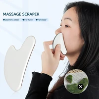 304 stainless roller guasha board facial massage steel face body scraping plate face roller slimming massager neck thin lifting