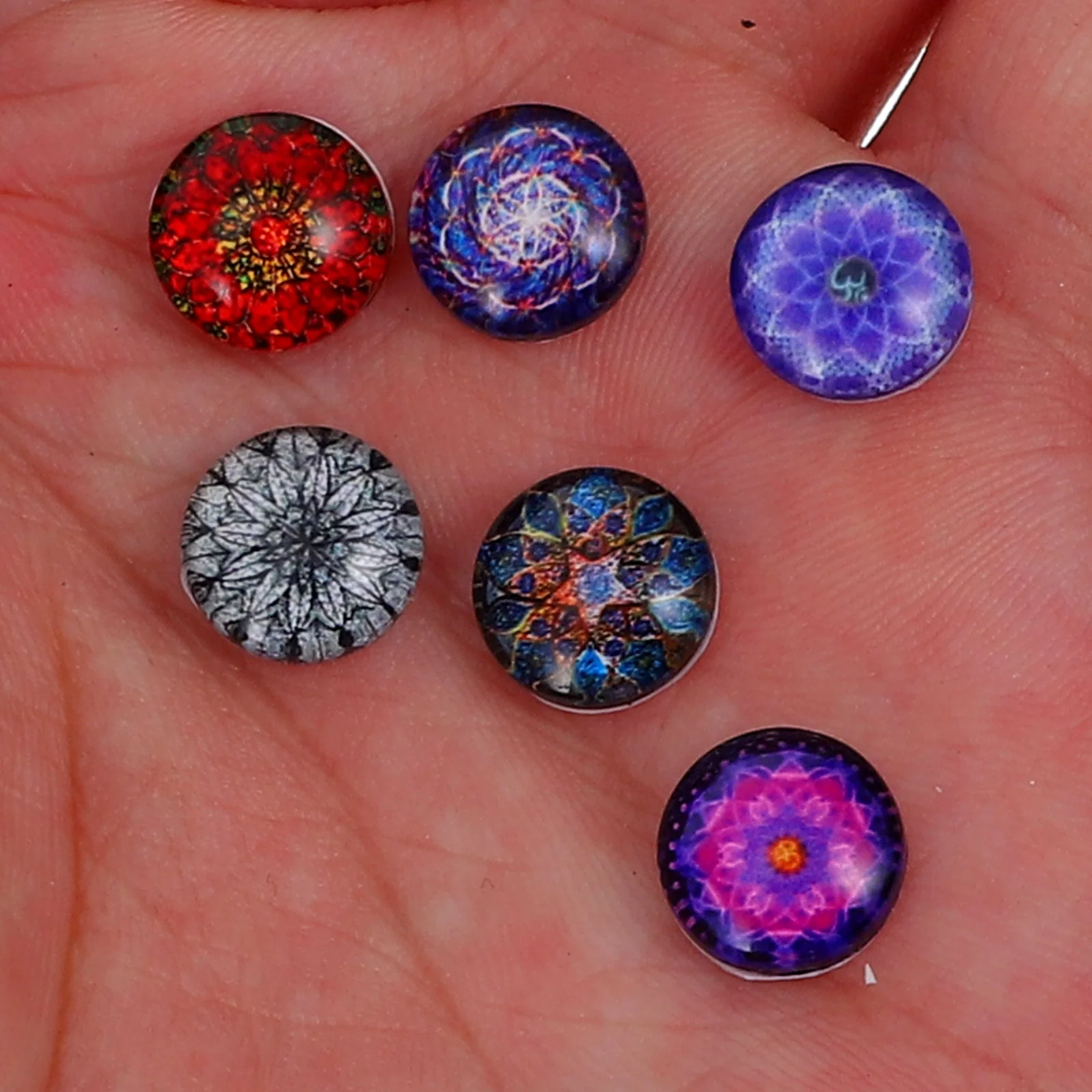 100 шт. 12 мм смешанная круглая мозаичная плитка для поделок стеклянная мозаика