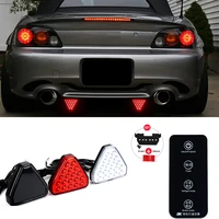 19led f1 style brake lights car triangle rear third brake lights red remote control pilot warning stop safety lamp for jdm bba