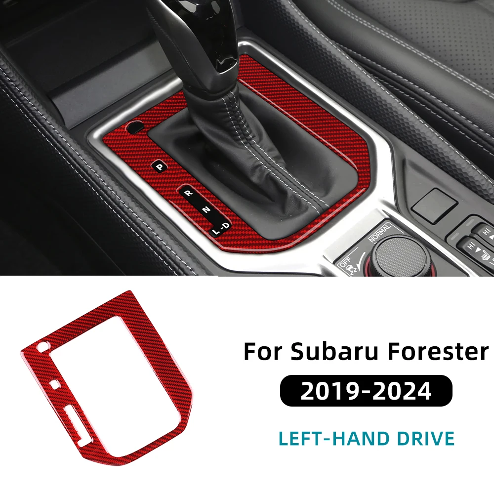 

Настоящая мягкая наклейка из углеродного волокна для Subaru Forester 2019 2020 2021 2022 2023 2024, автомобильная рамка панели переключения передач с левым рулем и RHD