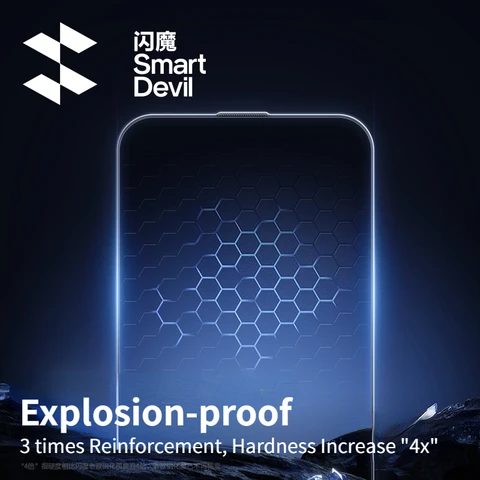 Película protectora de vidrio templado HD de cobertura completa SmartDevil para iPhone Pro Max 16 16 15 14