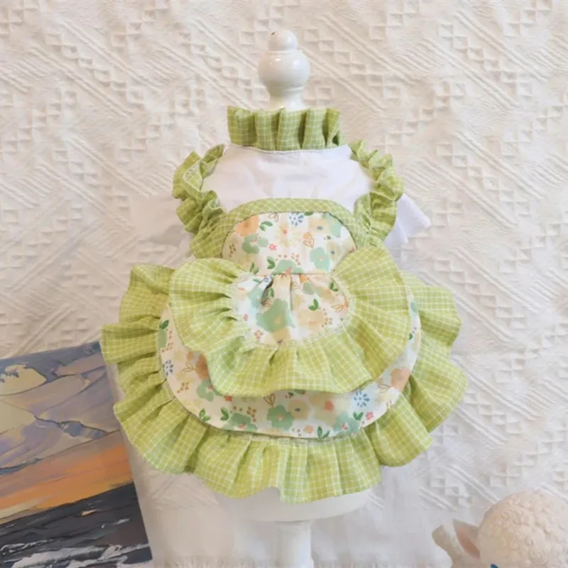 

Fashion Dog Dress XXS Puppy Dog Outift Summer Small Dogs Apparel Maltese Poodle Cat Clothes Cute Pet Pumpkin Skirt With Hat