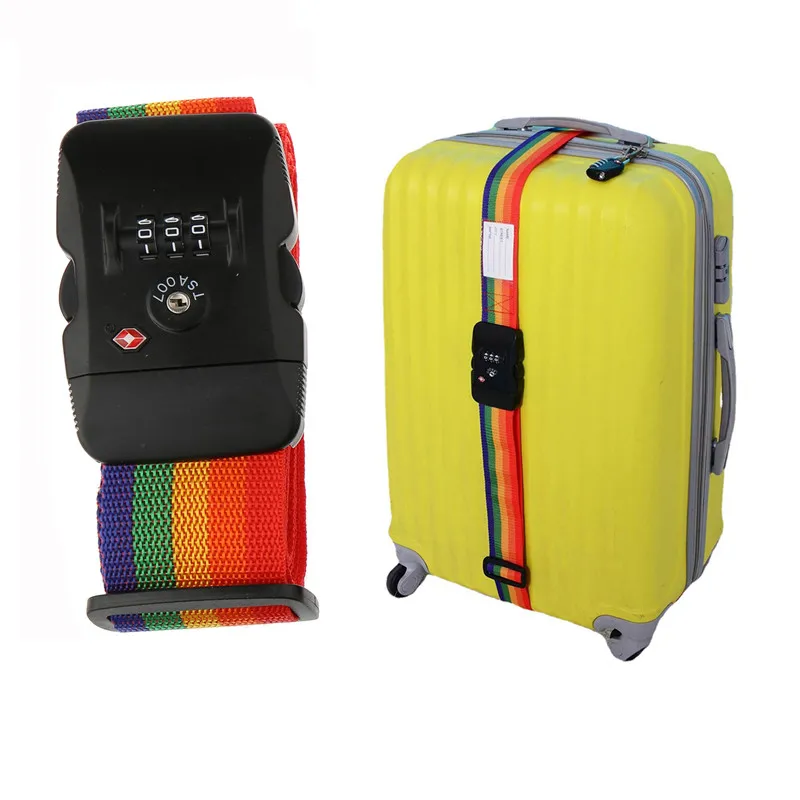 

TSA Luggage Lock Password Luggage Straps Combination Lock Adjustable Packing Belts Binding Straps Travel Abroad Customs Locks