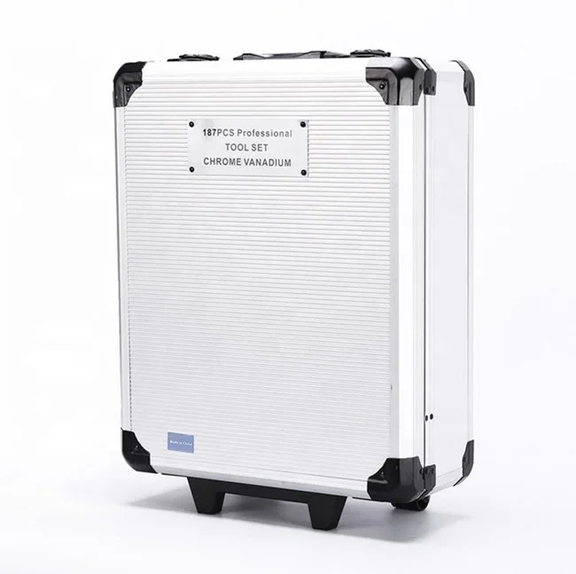 Luxano 18-częściowy zestaw narzędzi do wózków aluminiowych Deluxe kombinowany ręcznych naprawy samochodów