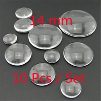 transparent glass cabochon dome 14mm round diy jewelry making supplies necklace keychain jewelry findings pendant accessories
