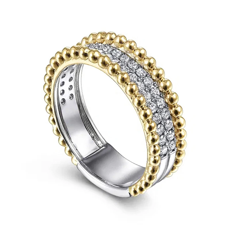 Huitan стильные женские обручальные ювелирные изделия кольцо с блестящим цирконием