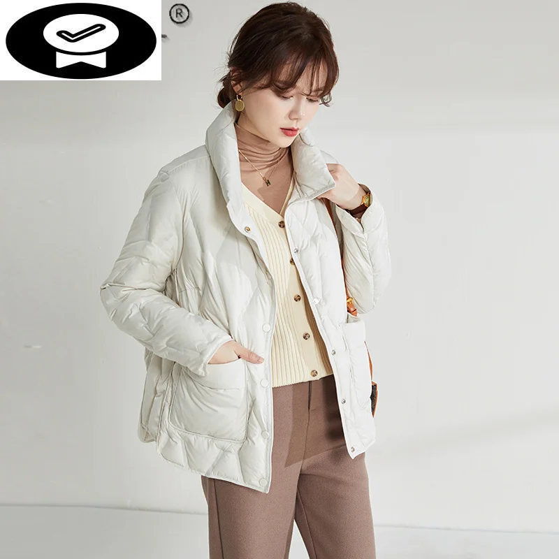 

Jackets 2023 Winter Light Women Autumn 90% White Duck Down Coats Femme Short Korean Coats New Chamarras Para Mujer SQQ424