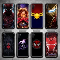 captain marvel iron man spider man phone case for samsung galaxy note20 ultra 7 8 9 10 plus lite m51 m21 m31s j8 2018 prime