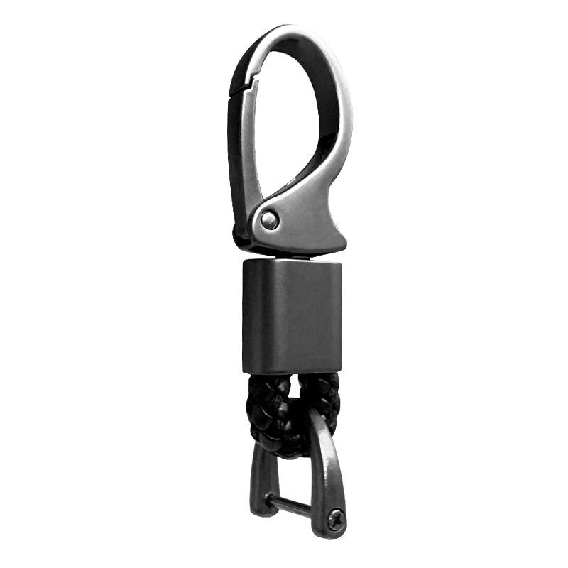 

1 Pc Creative Metal Car Keyring Keychain Men's Key Case Car Logo Hand Braided Rope Horseshoe Buckle Hook Buckle Accessories