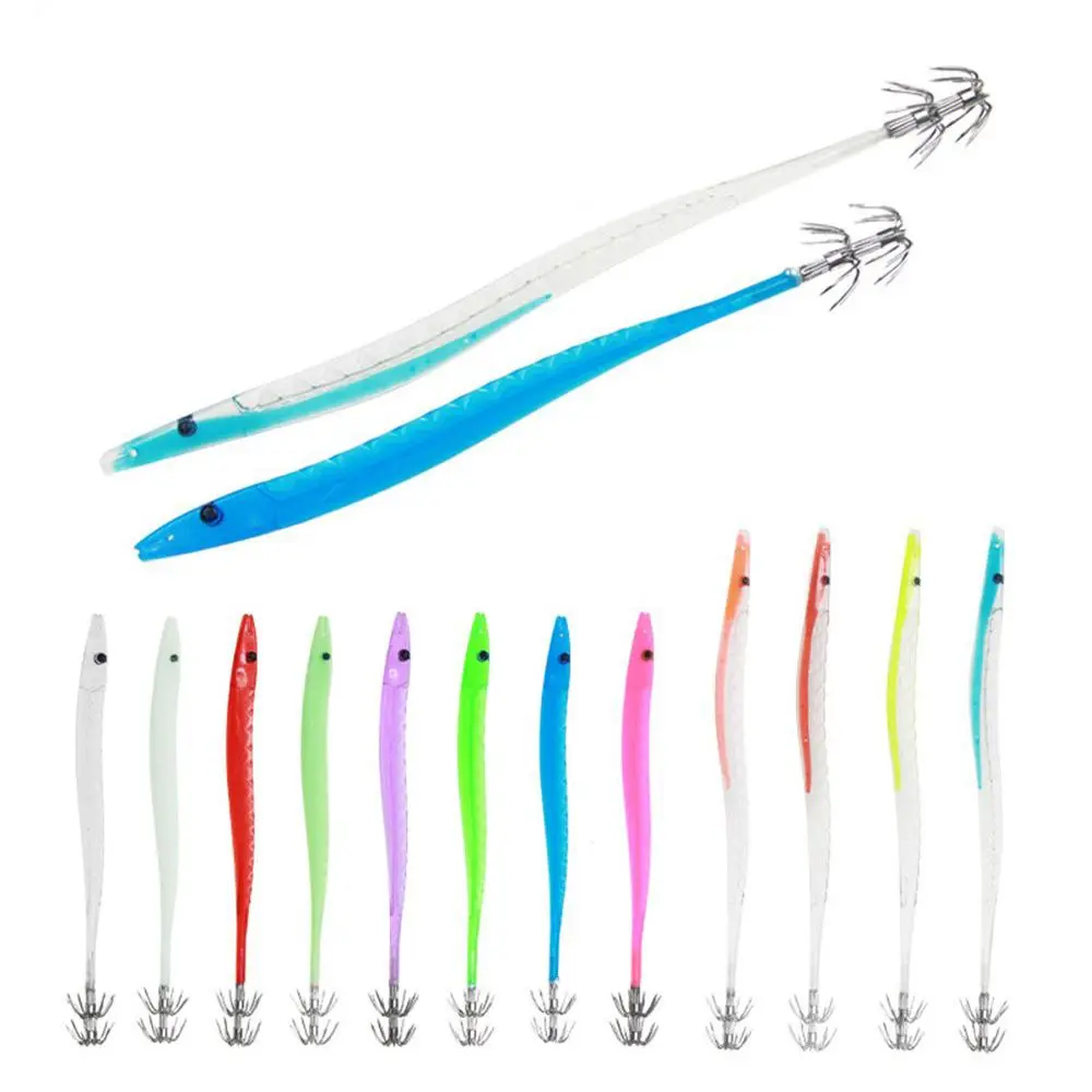 

5PCS 17.5cm Luminous Umbrella Hook Squid Bait Jigs Fishing Octopus Cuttlefish Hook Artificial Bait Jigging Lure Fishing Tackle