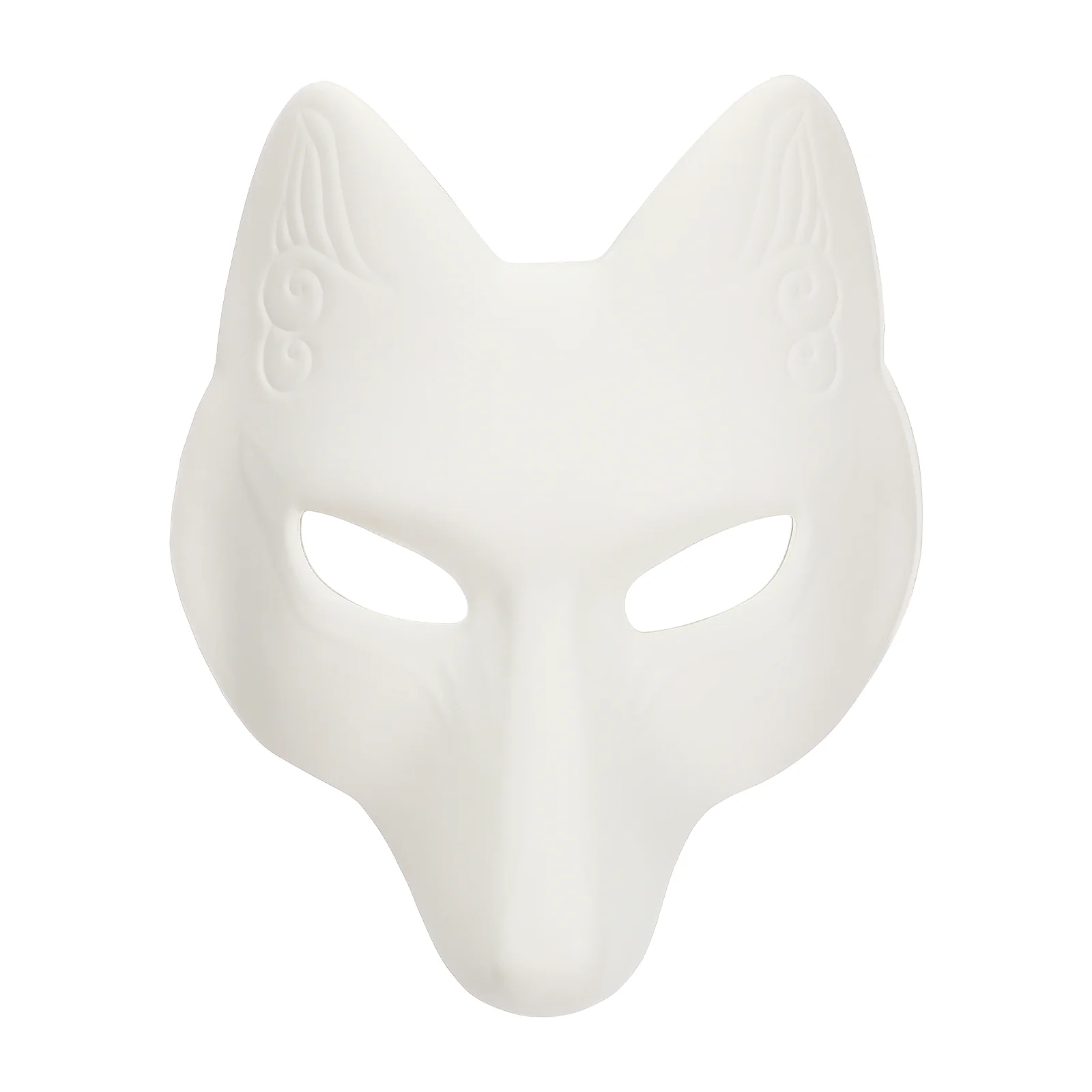 

White Fox DIY Mask Unpainted Dress Face Party Make Accessories Blank Prom Props