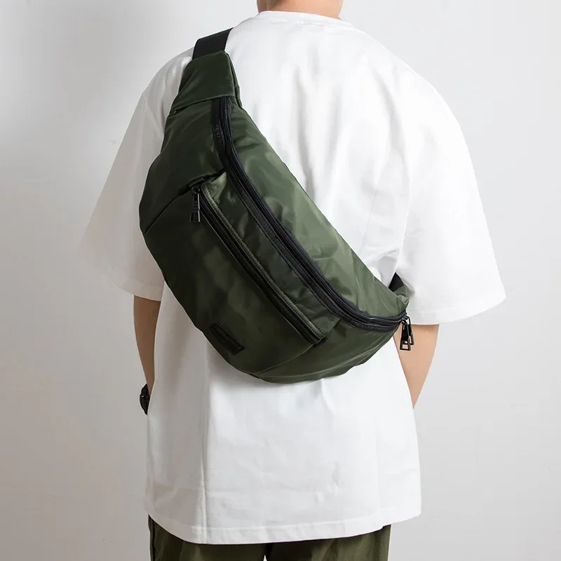 Водонепроницаемые нейлоновые нагрудные сумки на молнии для мужчин портативная
