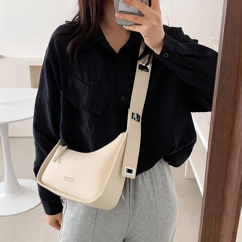 Women's Retro Luxury Solid Color Shoulder Bag for Femele Travel Free Shipping сумка женская Fashion Wide Strap Underarm Handbags