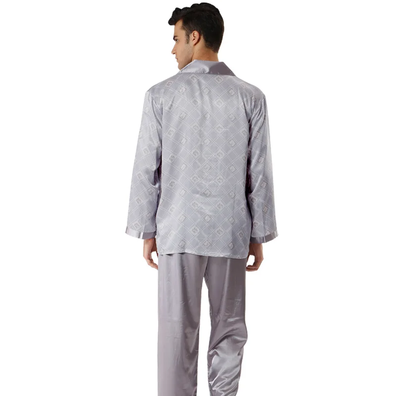 Satin Pajamas Men Sleepwear Classic Satin Pajama Set Men's Night Suit Soft Comfortable Home Lounge Wear Dropshipping