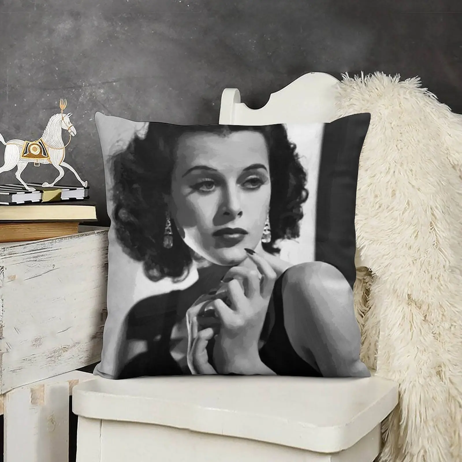 Винтажная Hedy Lamarr картина маслом декоративная подушка для дивана чехол