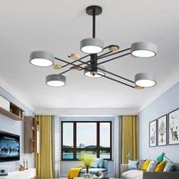nordic living room bedroom simple and versatile household lamps led model room low floor chandelier