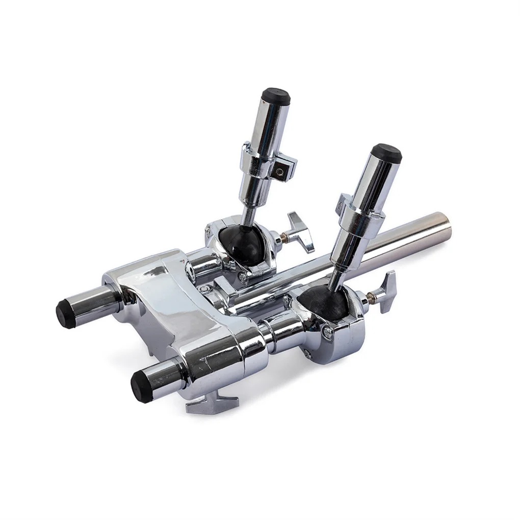 

Double Tom-tom Holder Two-way Stand Clamp Bracket Replacement Parts DIY Percussion Musical Instruments Mount Accessories