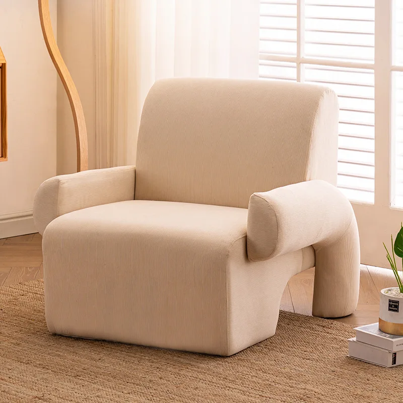 Главная Schlafzimmer Freizeit stuhl Luxus Gelb Bequeme Rückenlehne Single Small Sofa Sessel