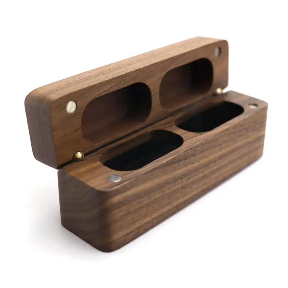 

Новая модная Магнитная деревянная шкатулка для ювелирных изделий, 2 кольца