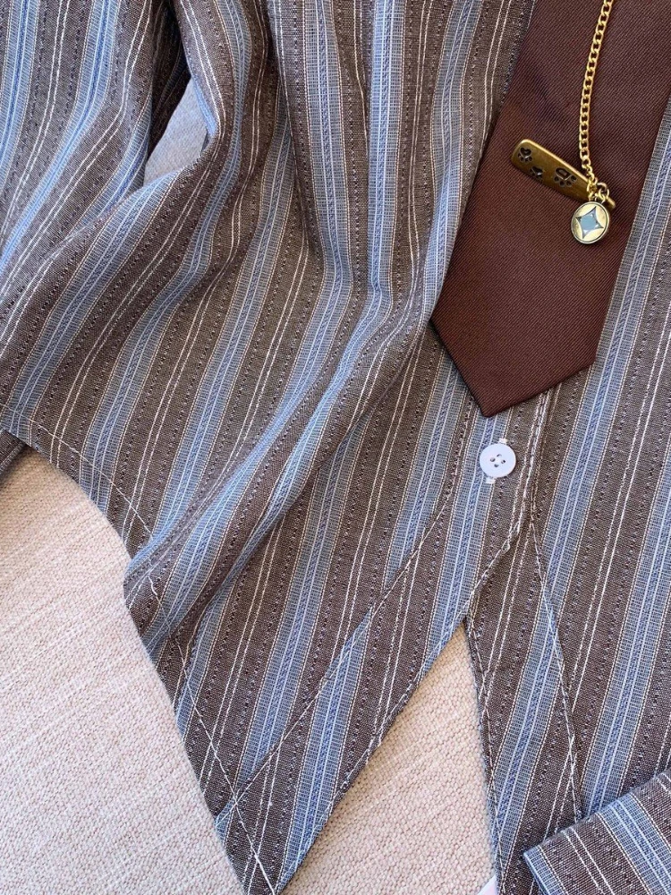 Блузка женская демисезонная Асимметричная в полоску укороченный топ стиле