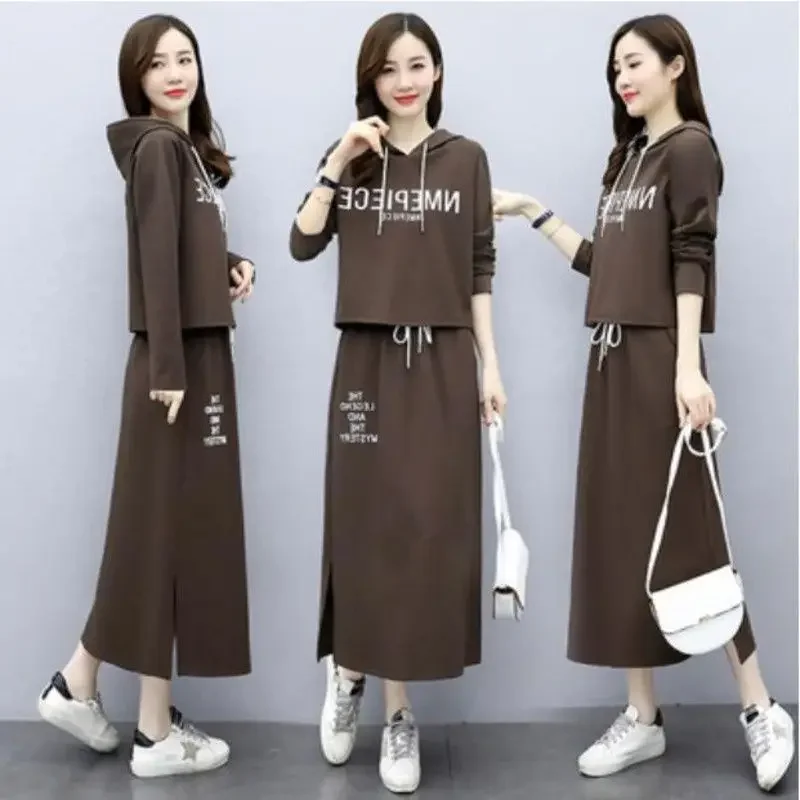 Женские повседневные платья 2025 года костюм весна-осень новая свободная модная