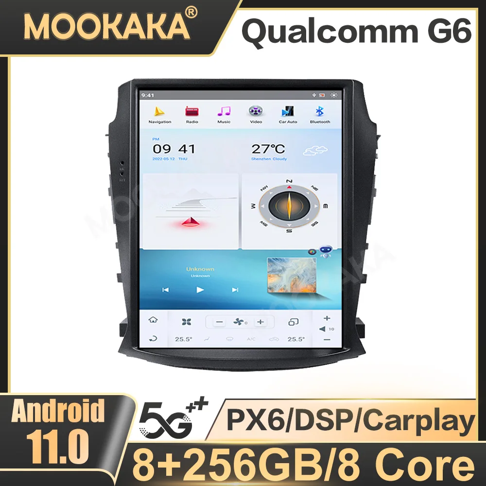 

Автомобильный радиоприемник Tesla Style 10,4 дюймов для Changan CS75 2014-2018 мультимедийный плеер GPS навигация DSP стерео Carplay головное устройство PX6