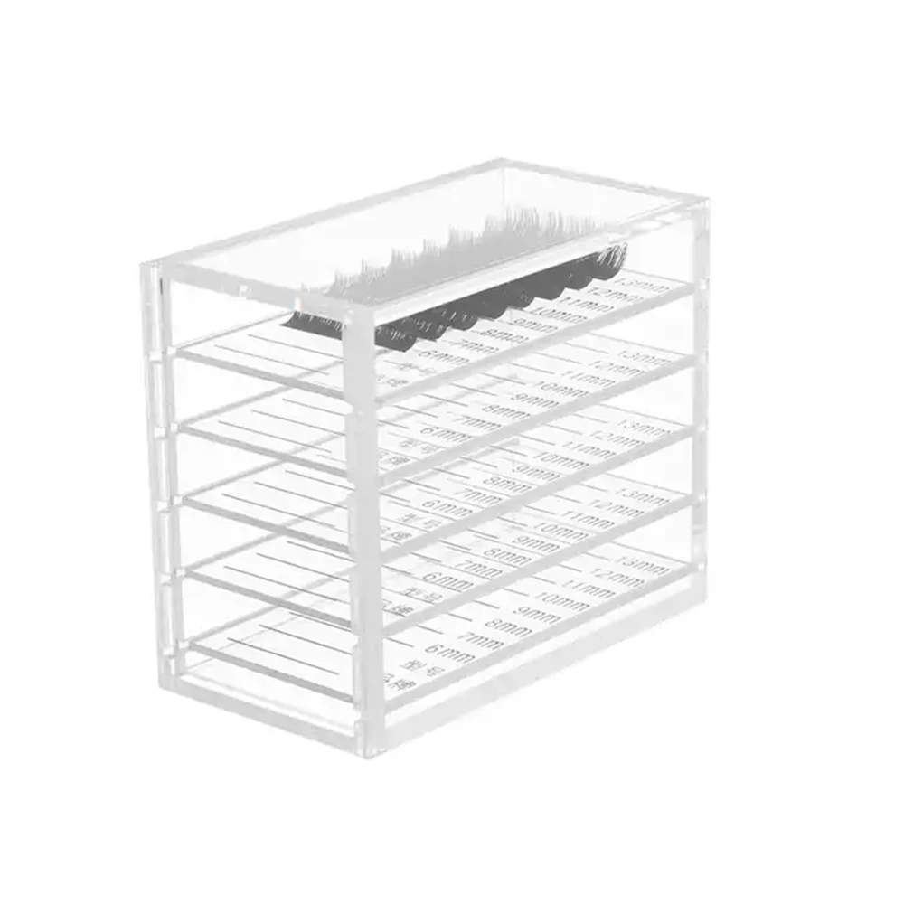 High Quality Eyelash Storage Organizer Boxes Multi-layer Acrylic Clear Display Racks for Grafting Lash Extension