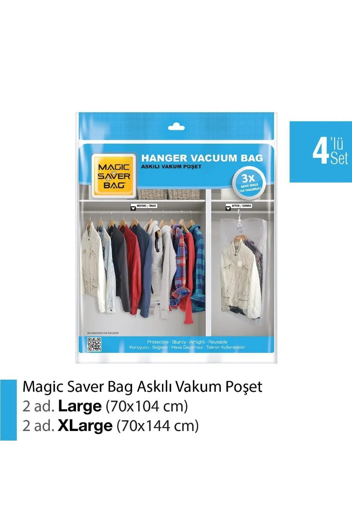 

Набор из 4 сумок Magic Saver Bag, 2 л, 2 л, 2 л, 2 л