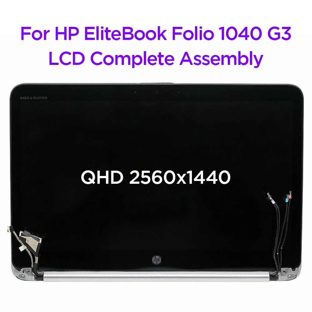 

14.0 LCD Touch Screen Digitizer Complete Assembly For HP EliteBook Folio 1040 G3 LED Display With Frame QHD 2560x1440 849783-001