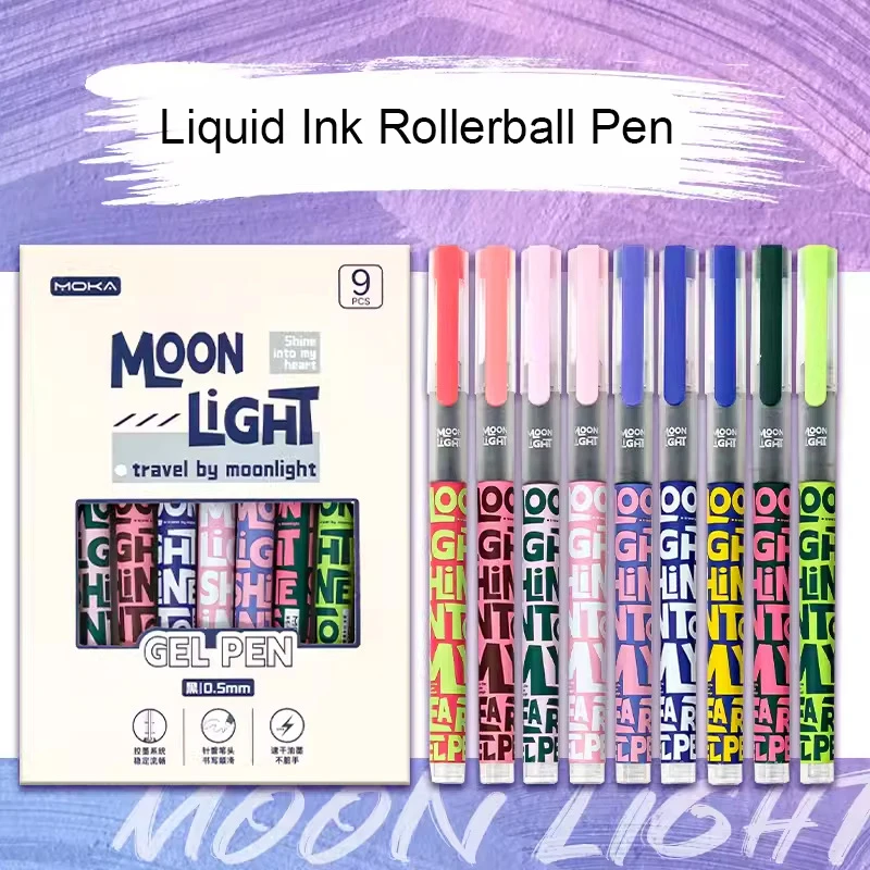 

Liquid RollerBall Pens, Black Fine Point Roller Ball Pens, 0.5mm Liquid Ink Pens, for Writing Journaling Taking Notes School