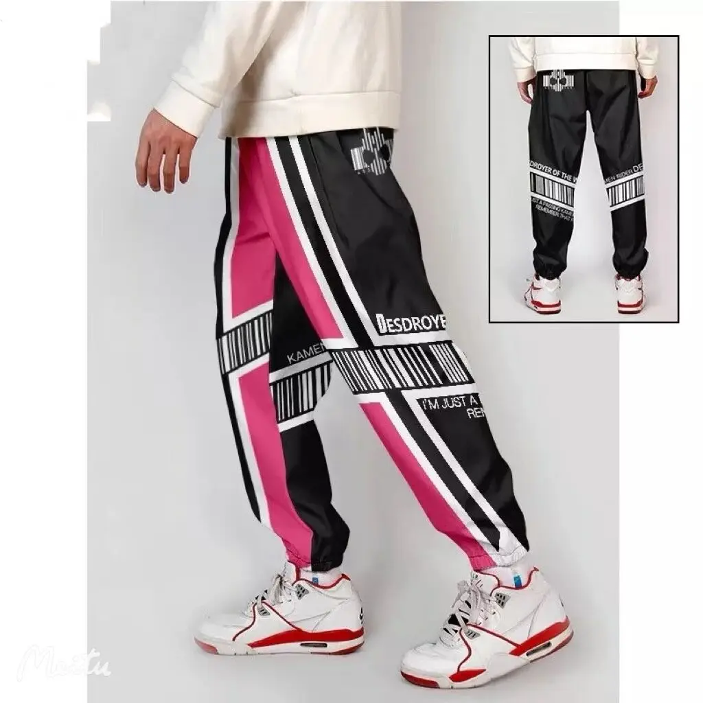 

Anime Kamen Rider 3D Printing Japanese Anime Joggers Pants Men Streetwear Punk Hip Hop Boy Elastic Trousers