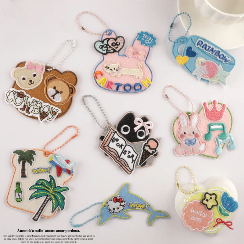 1 шт. пустые различные брелки с вышивкой подвеска аксессуары для сумок сделай сам