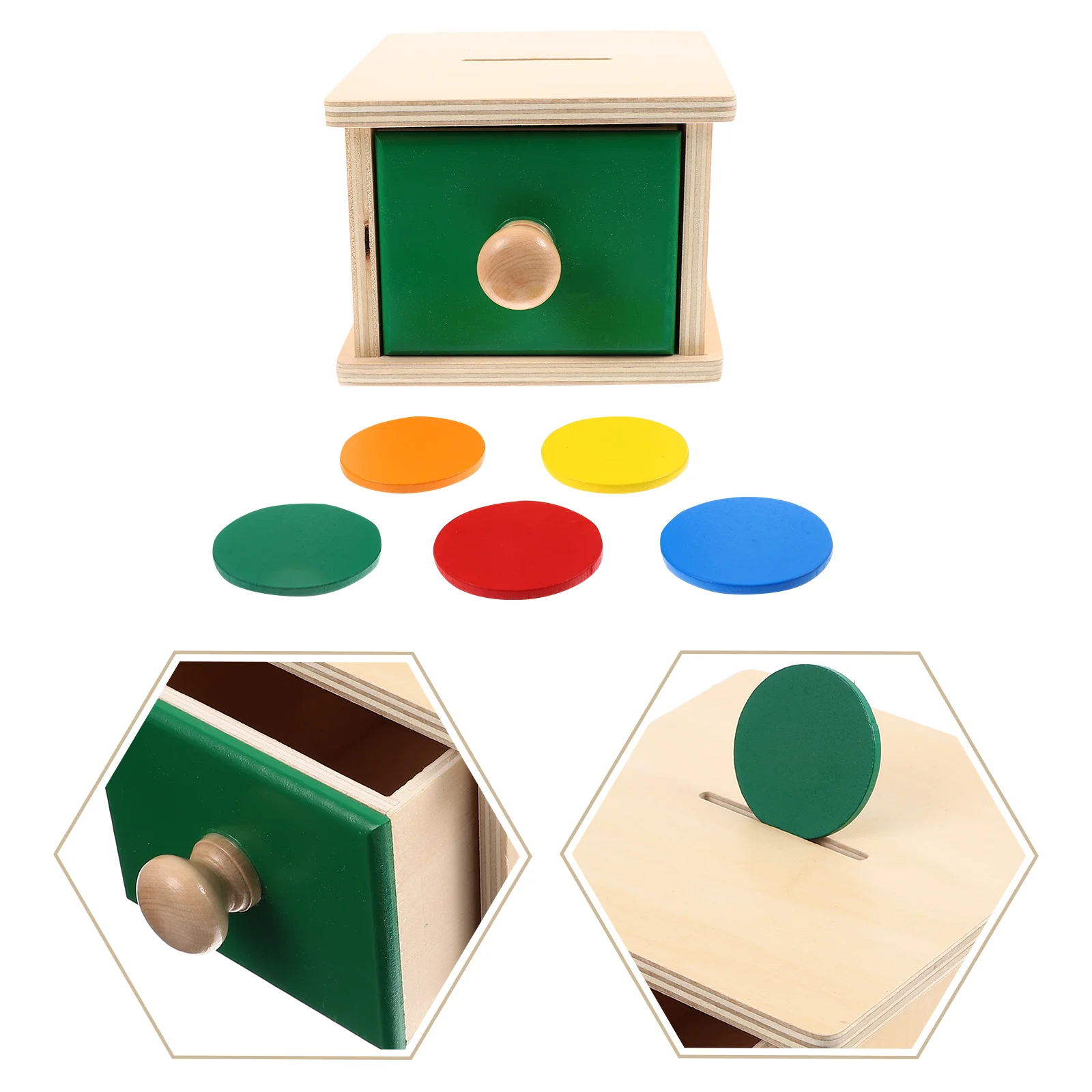 

Learningbox Montessori Kidseducational Yeardropoldcraftsdevelopmental Infant Wood Object Permanence Shape Sorter Wooden Baby