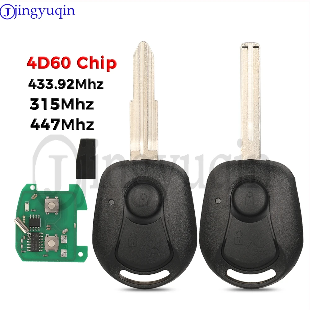 Jingyuqin 4D60 чип 433 92 МГц 315 447 2 кнопки дистанционный ключ для Ssangyong Actyon Kyron Actio Rexton