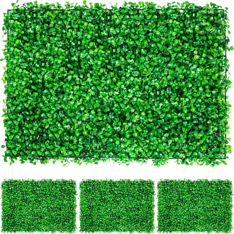 

Boxwood Panel Boxwood Hedge Wall Panels UV 4pcs 24" X 16" Decor Fence