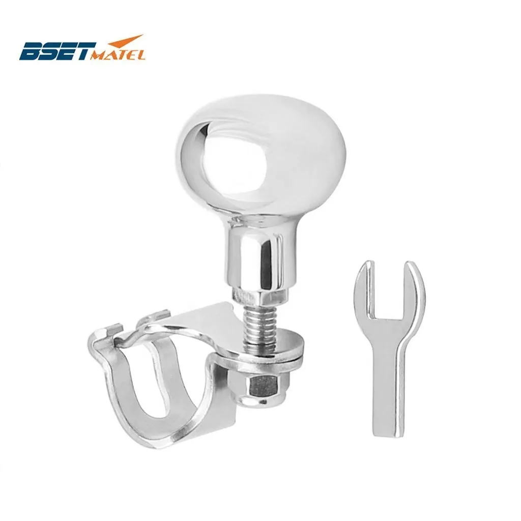 

BSET MATEL stainless steel 316 Steering Wheel Power Handle Ball Grip Knob Turning Helper Hand Control for Marine Boat Yacht