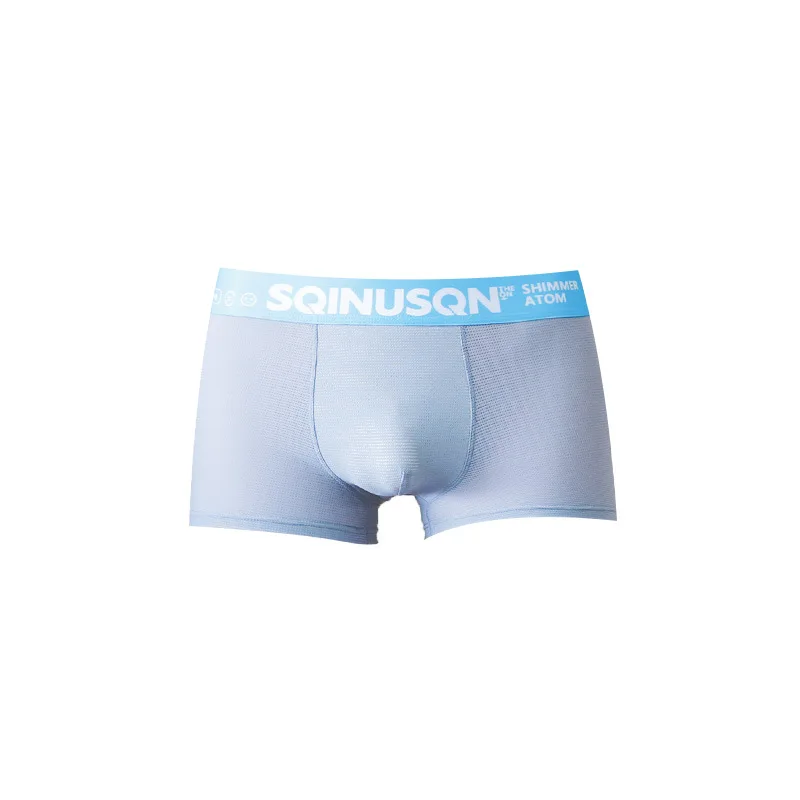 3Pcs New Style Ice Silk Boxer Mesh Breathable Men's Panties Comfortable Low Waist Underpants Summer Gym Underwear Boxers for Boy