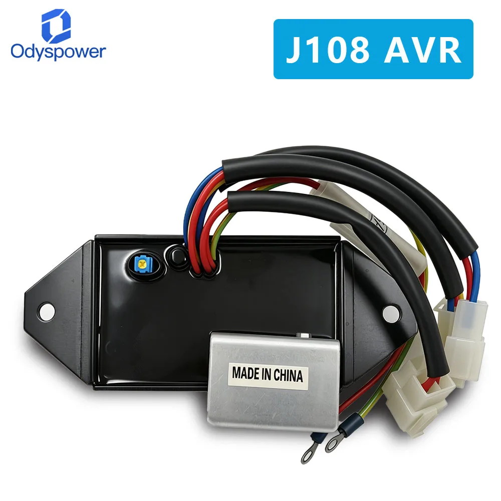 Фото Автоматический регулятор напряжения J108 AVR 220В однофазный для генератора Kubota J315 380В №2