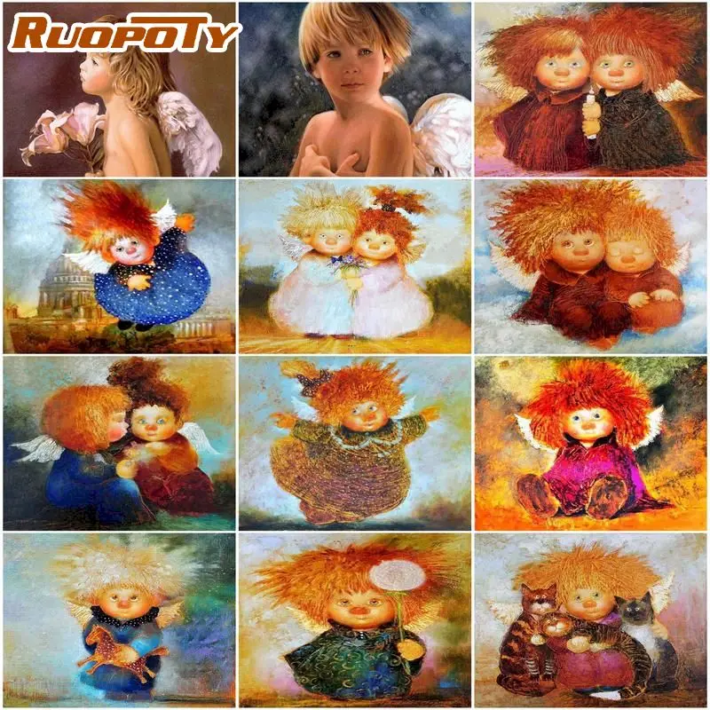 

RUOPOTY Portrait Diamond Painting Sweet Baby Full Square New Arrival Diamond Embroidery Handicraft Wall Art Decor