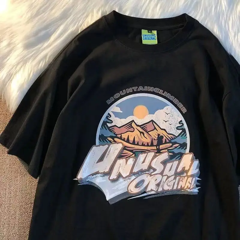 

Футболка женская с графическим принтом снега, 100% хлопок, короткий рукав