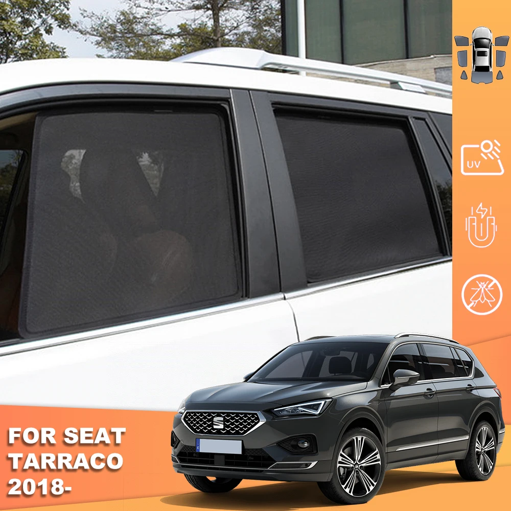 

For Seat Tarraco KN2 2018-2022 Side Baby Window Sun Shade Visor Magnetic Car Sunshade Shield Front Rear Windshield Frame Curtain
