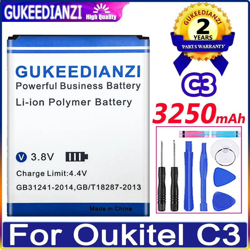 

3250mAh Large Capacity Bateria For Oukitel C3 Backup Battery Replacement For Oukitel C3 Mobile Phone High Quality Battery