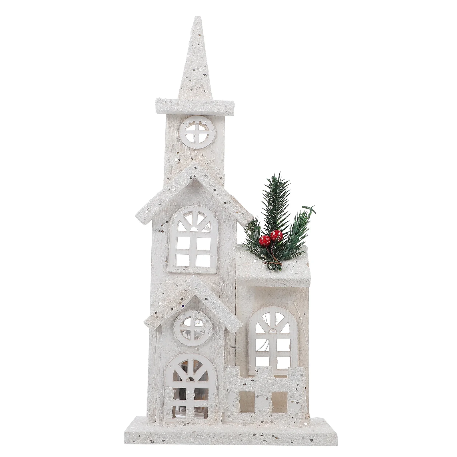 

Home Ornaments Christmas House Chic Desktop Adorn Adornment Decor Accessories Party Xmas Showcase White