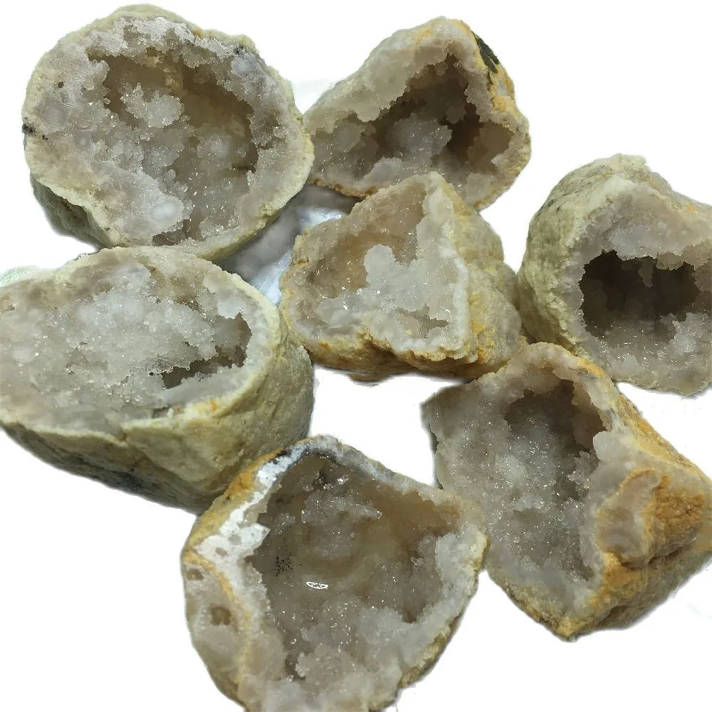 1 шт. настоящий Натуральный Необработанный лечебный кристалл друза Белый Агат