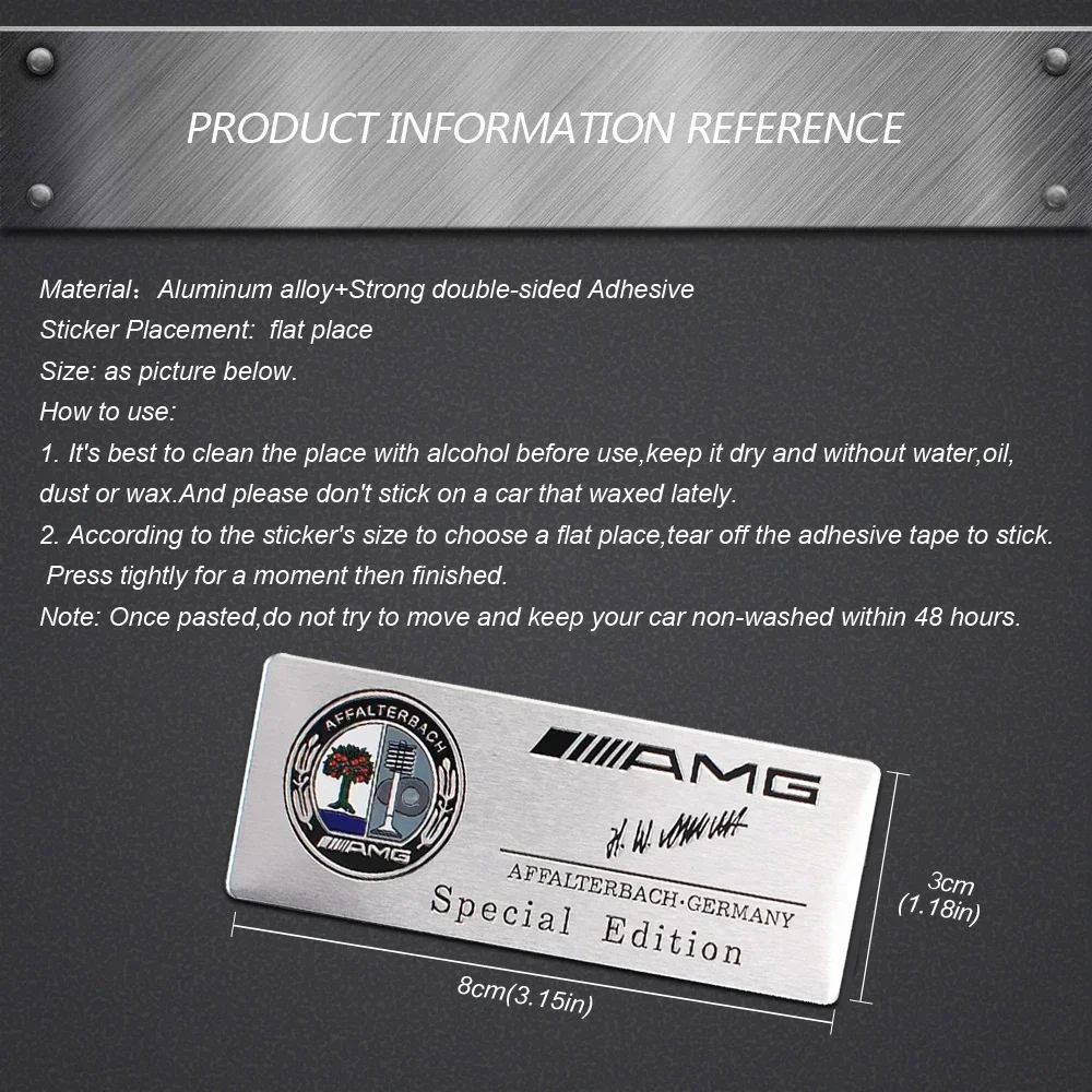 1 шт. 80x30 мм наклейка на боковое окно для Mercedes Benz W203 W204 W205 W210 W211 W212 W463 W464 W164 W176 CLA CLS SL